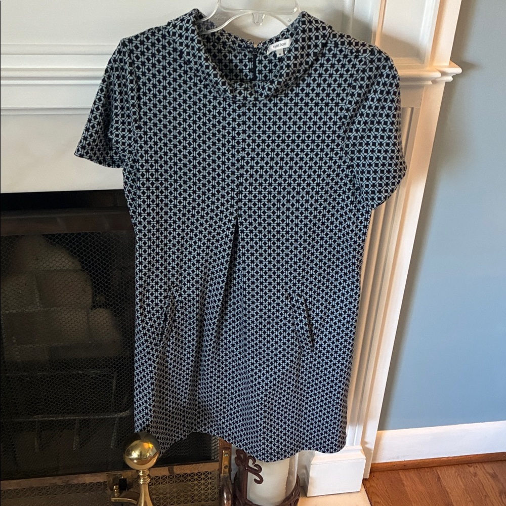 Tyler Boe Black and White Geometric Mini Dress